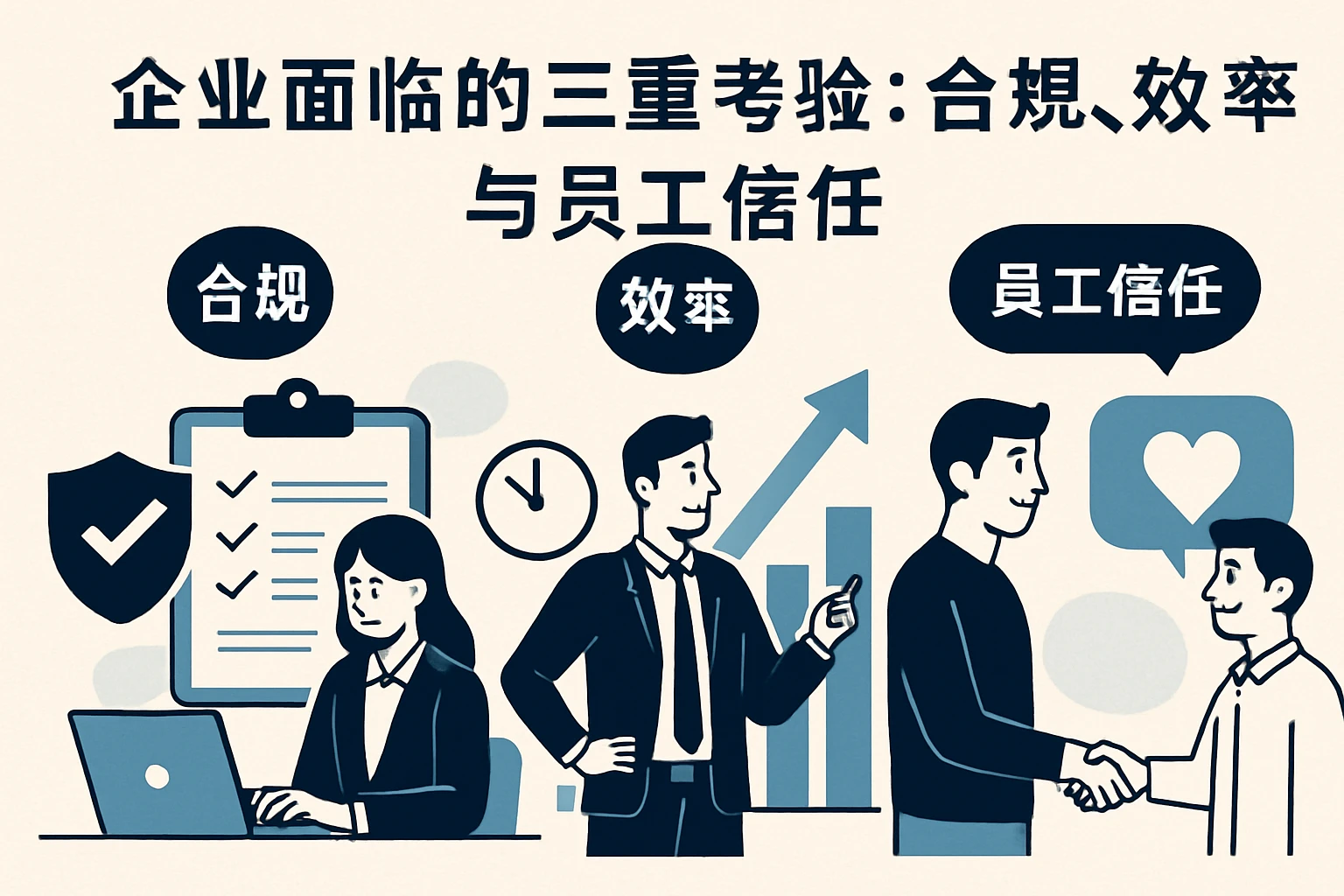 2. 企业面临的三重考验：合规、效率与员工信任