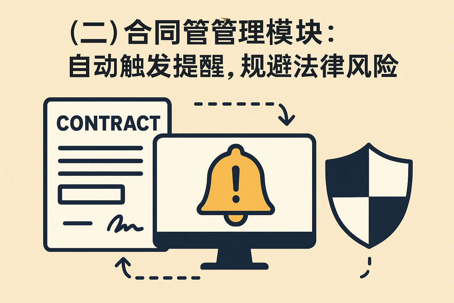 （二）合同管理模块：自动触发提醒，规避法律风险