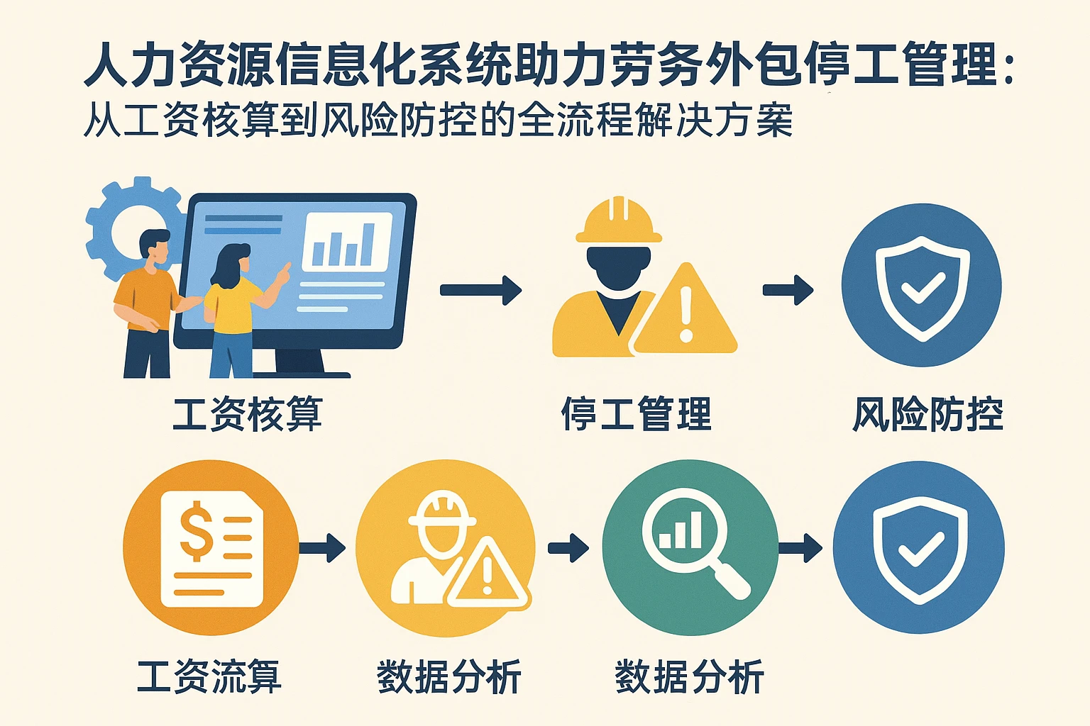 人力资源信息化系统助力劳务外包停工管理：从工资核算到风险防控的全流程解决方案
