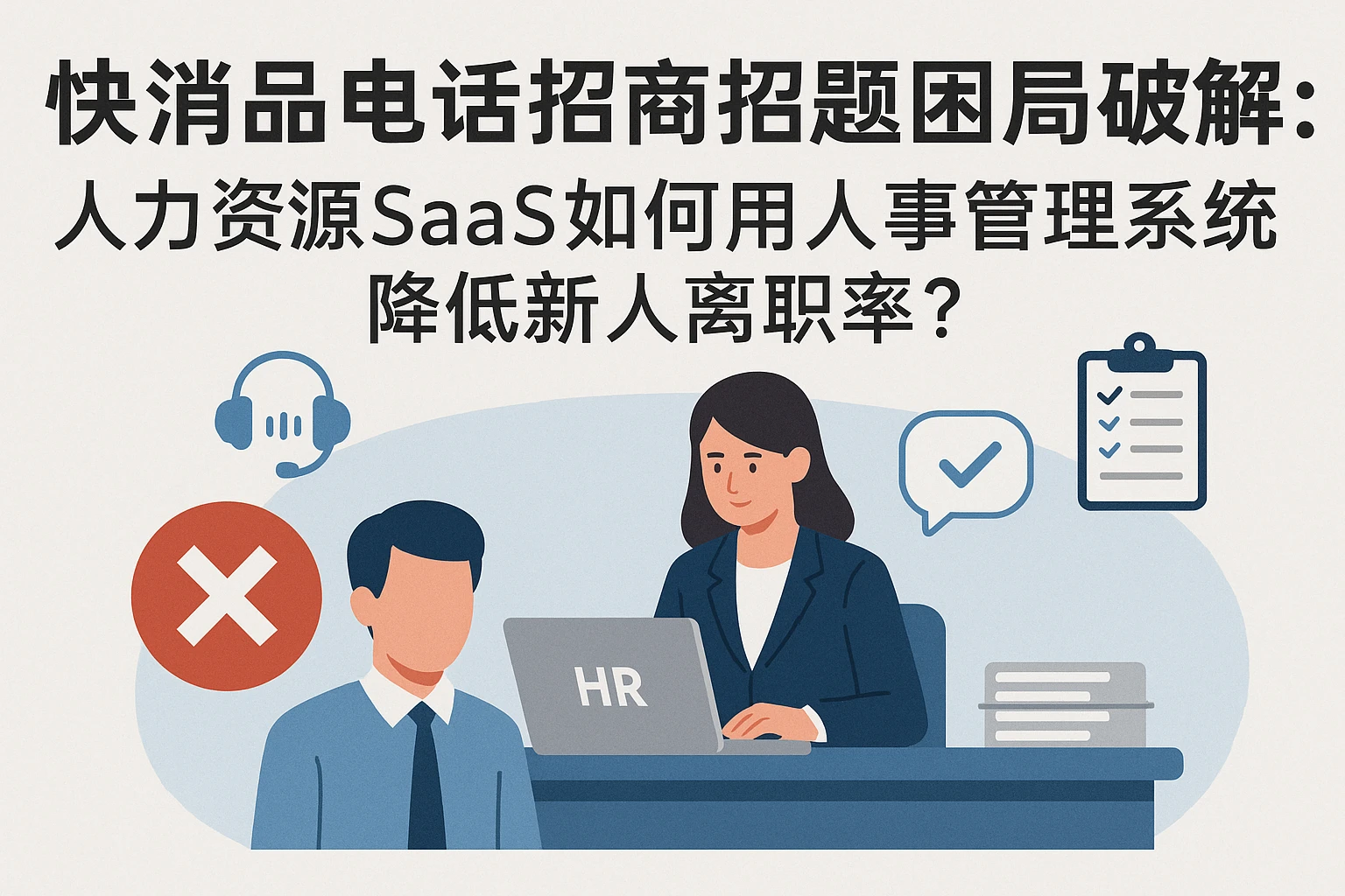 快消品电话招商招聘困局破解：人力资源SaaS如何用人事管理系统降低新人离职率？
