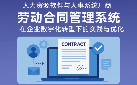 人力资源软件与人事系统厂商：高效劳动合同管理系统在企业数字化转型下的实践与优化