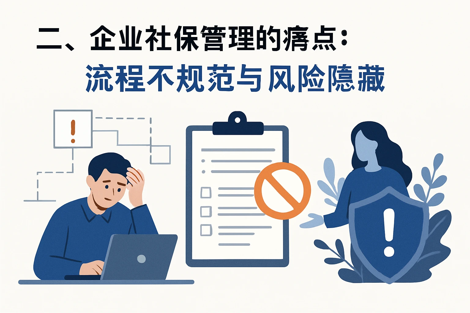 二、企业社保管理的痛点：流程不规范与风险隐藏