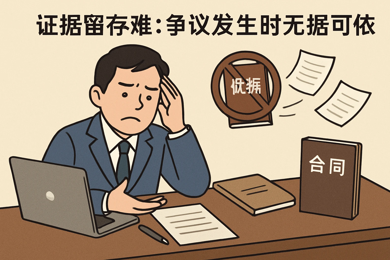 1. 证据留存难：争议发生时无据可依