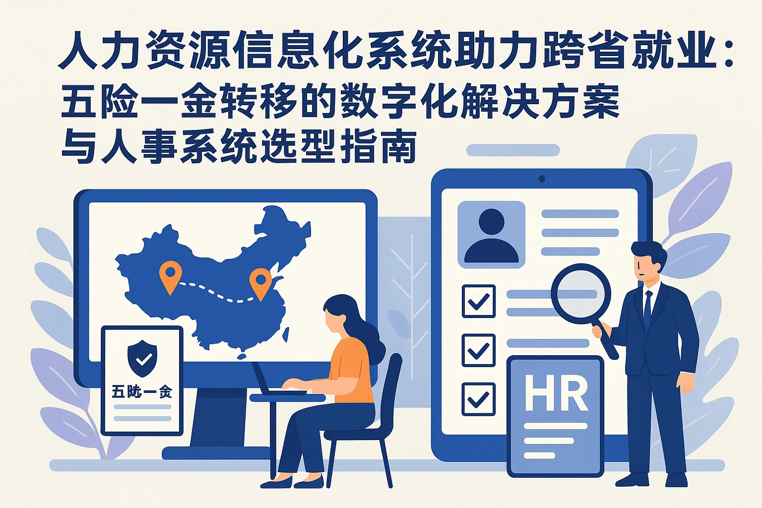 人力资源信息化系统助力跨省就业：五险一金转移的数字化解决方案与人事系统选型指南
