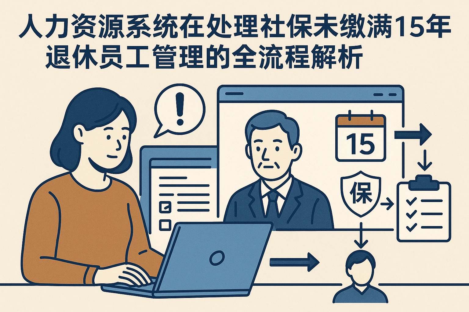 人力资源系统在处理社保未缴满15年退休员工管理的全流程解析