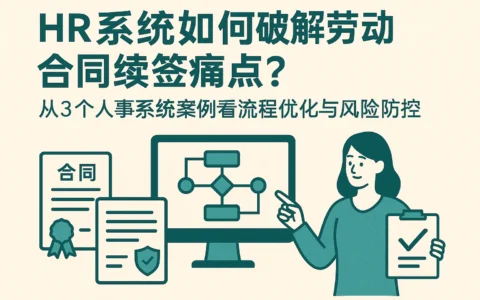 HR系统如何破解劳动合同续签痛点？从3个人事系统案例看流程优化与风险防控
