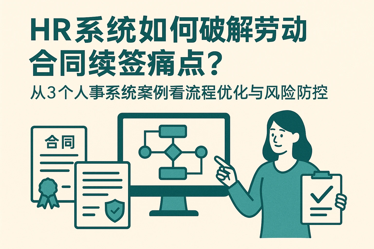HR系统如何破解劳动合同续签痛点？从3个人事系统案例看流程优化与风险防控