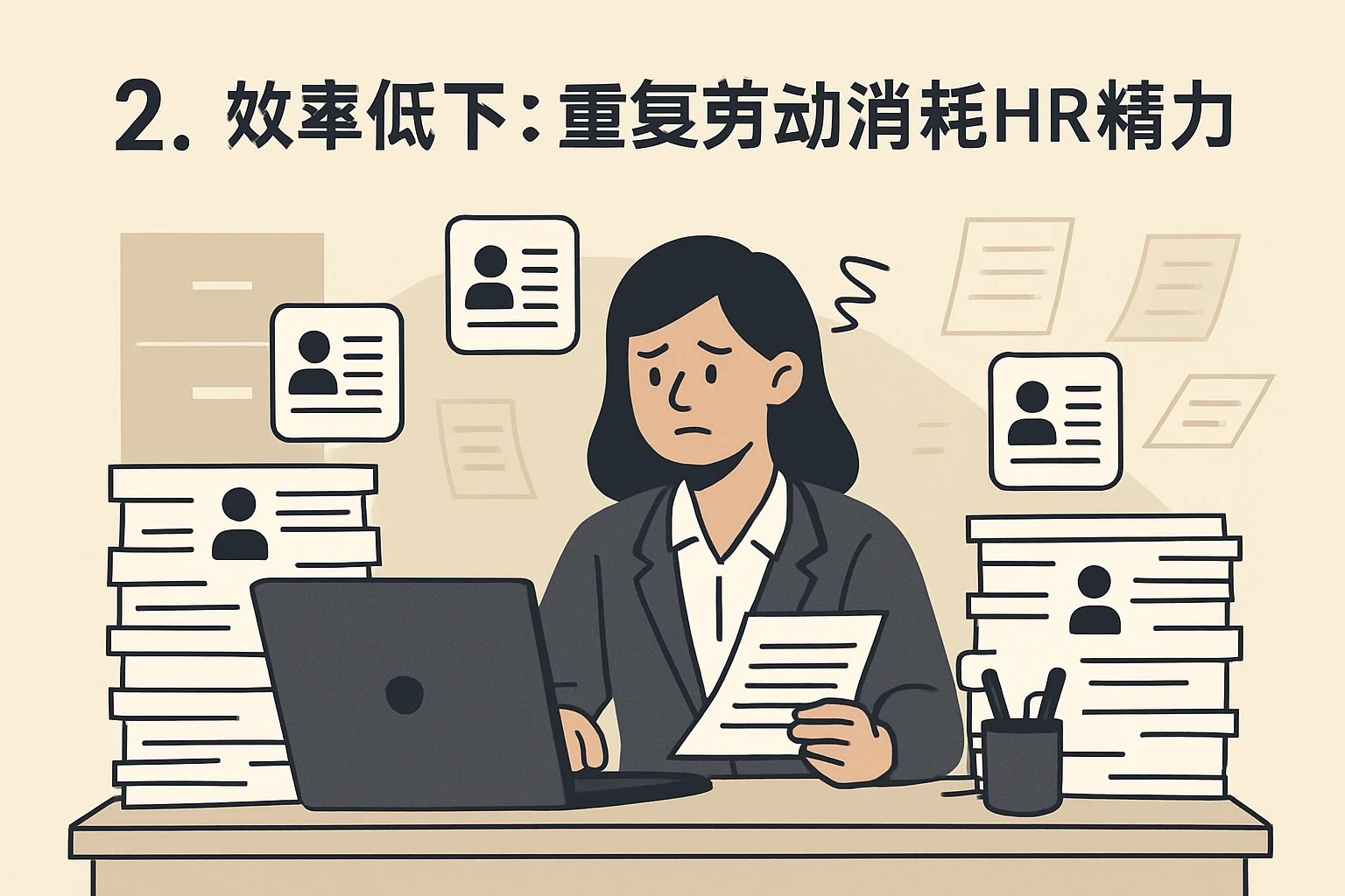 2. 效率低下：重复劳动消耗HR精力