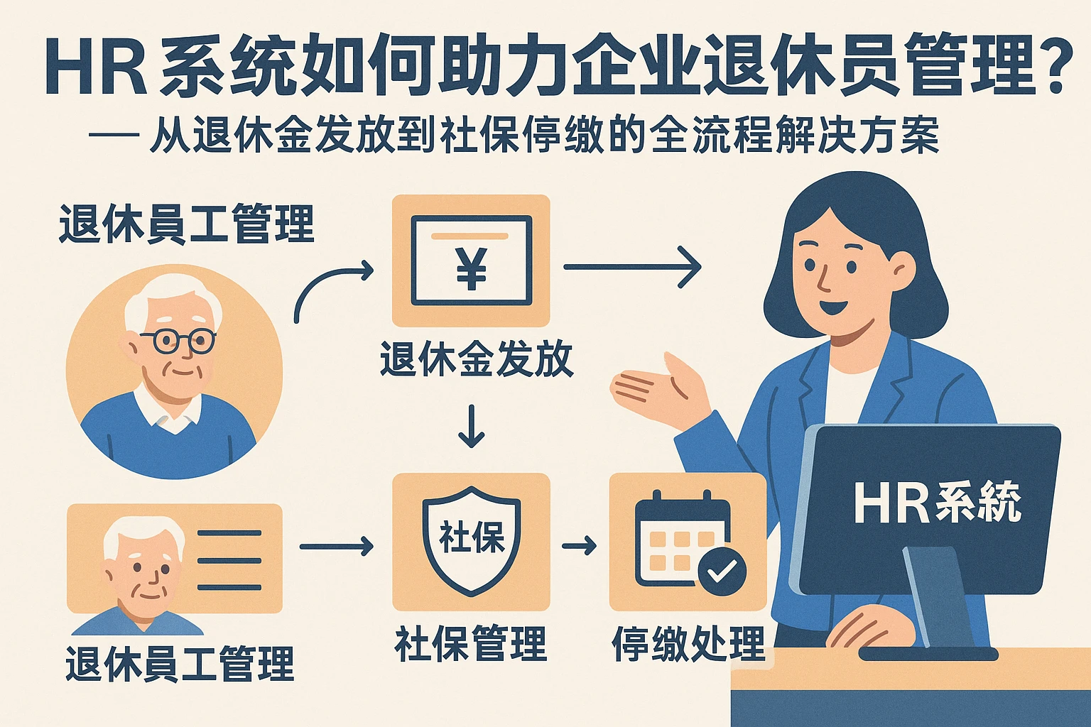 HR系统如何助力企业退休员工管理？——从退休金发放到社保停缴的全流程解决方案