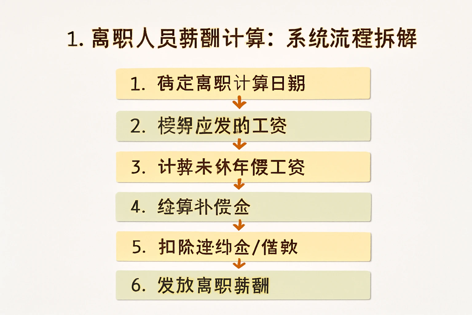 1. 离职人员薪酬计算：系统流程拆解