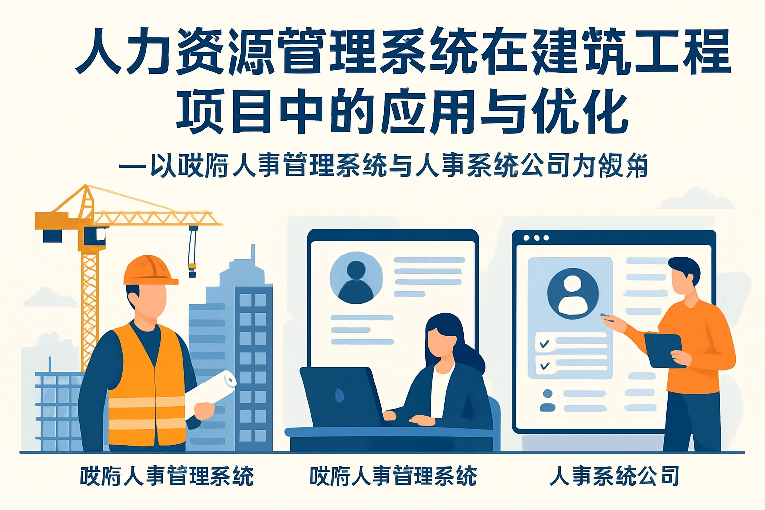 人力资源管理系统在建筑工程项目中的应用与优化——以政府人事管理系统与人事系统公司为视角