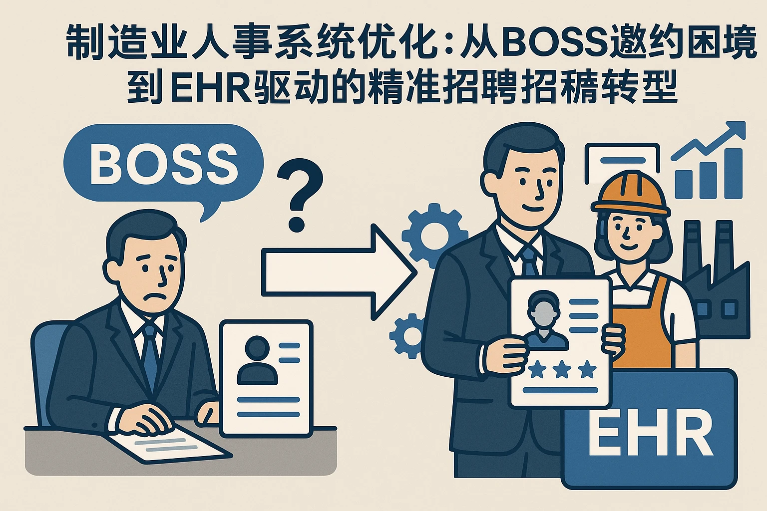 制造业人事系统优化：从BOSS邀约困境到EHR驱动的精准招聘转型