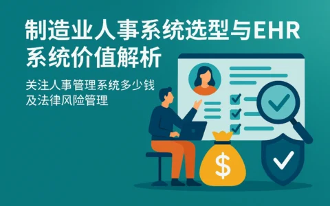 制造业人事系统选型与EHR系统价值解析——关注人事管理系统多少钱及法律风险管理