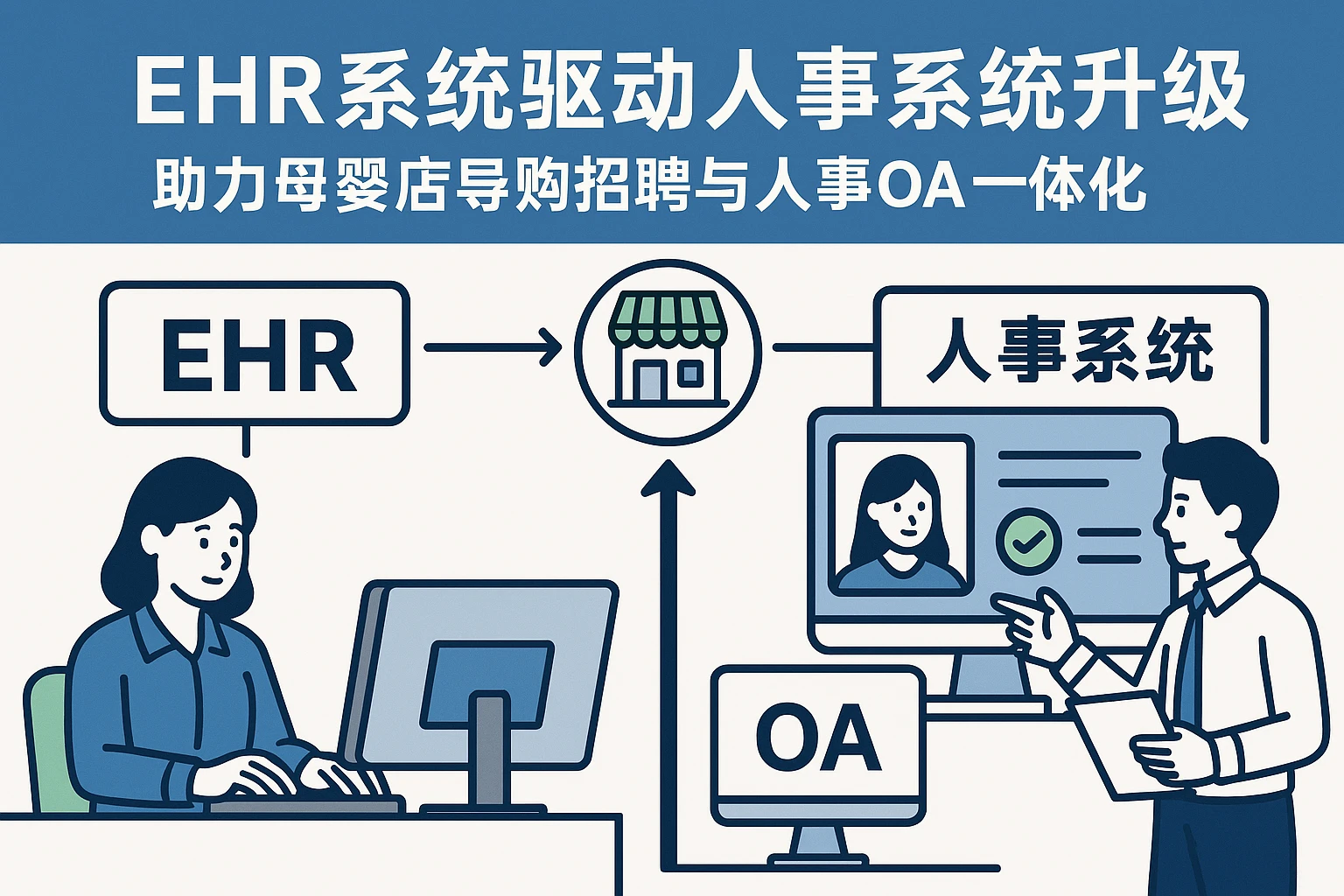 EHR系统驱动人事系统升级，助力母婴店导购招聘与人事OA一体化