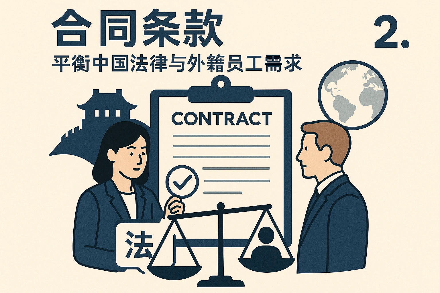 2. 合同条款：平衡中国法律与外籍员工需求