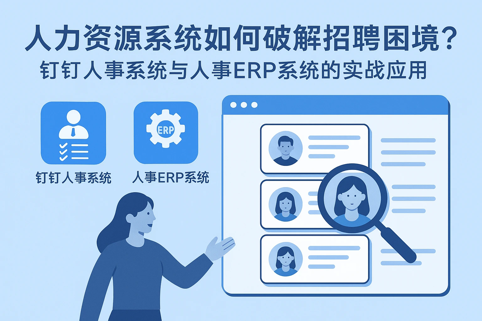 人力资源系统如何破解招聘困境？钉钉人事系统与人事ERP系统的实战应用