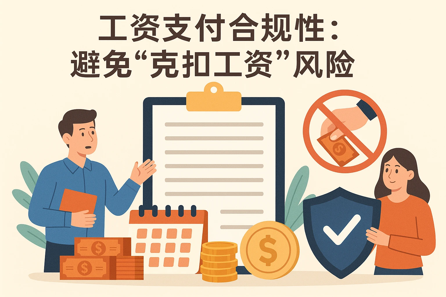 2. 工资支付合规性：避免“克扣工资”风险