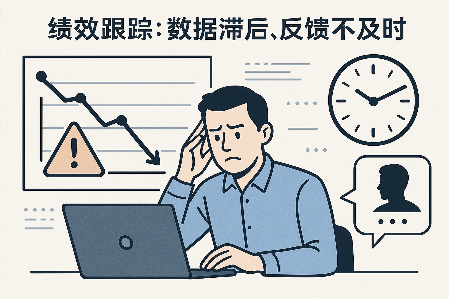 2. 绩效跟踪：数据滞后、反馈不及时