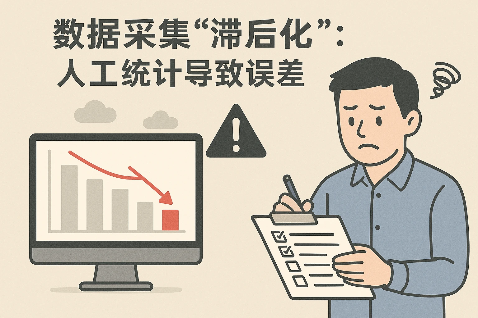 2. 数据采集“滞后化”：人工统计导致误差