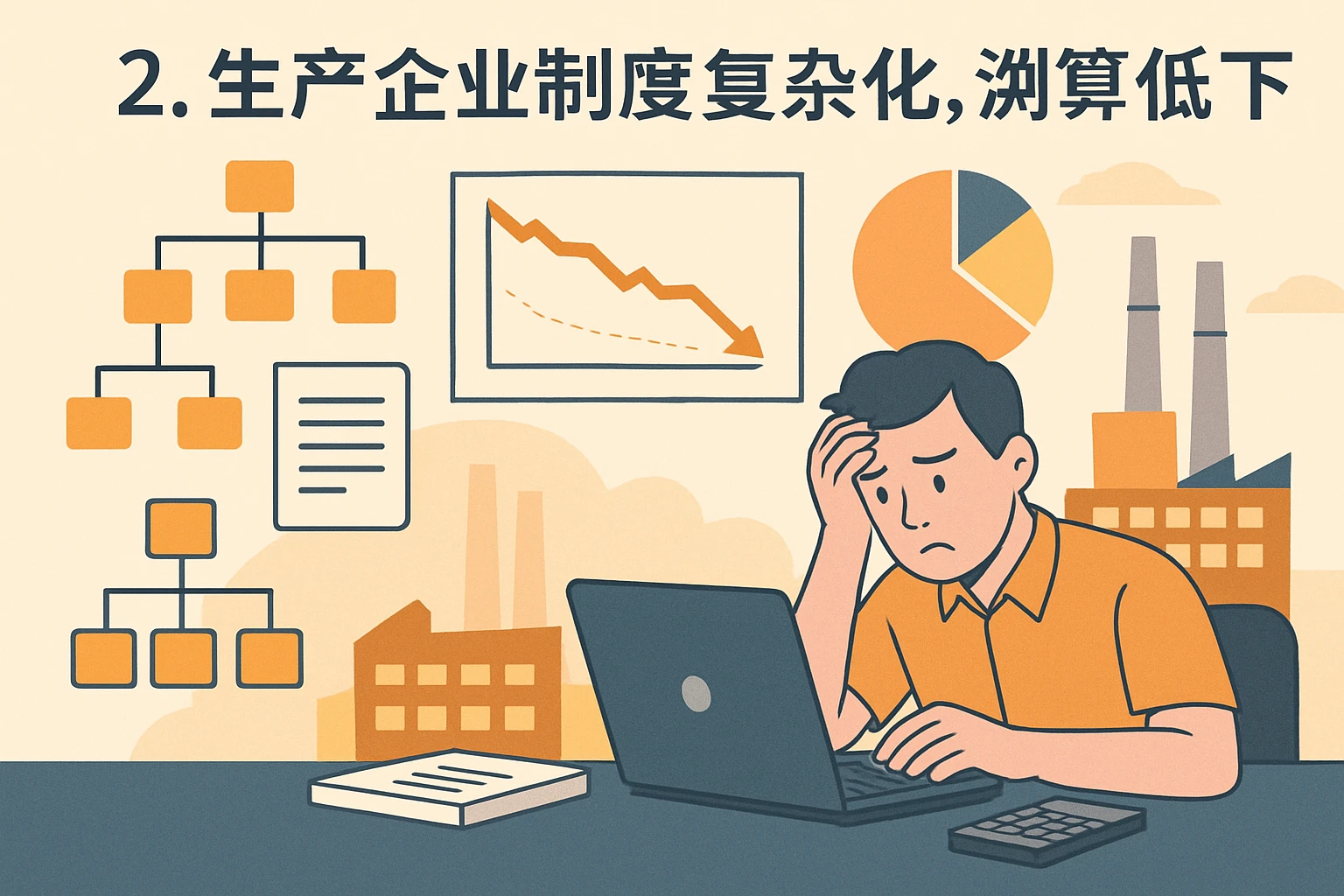 2. 生产企业制度复杂化，测算效率低下