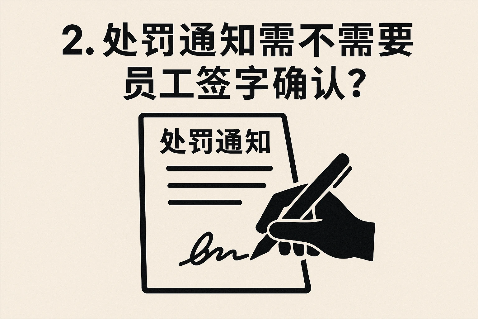 2. 处罚通知需不需要员工签字确认？