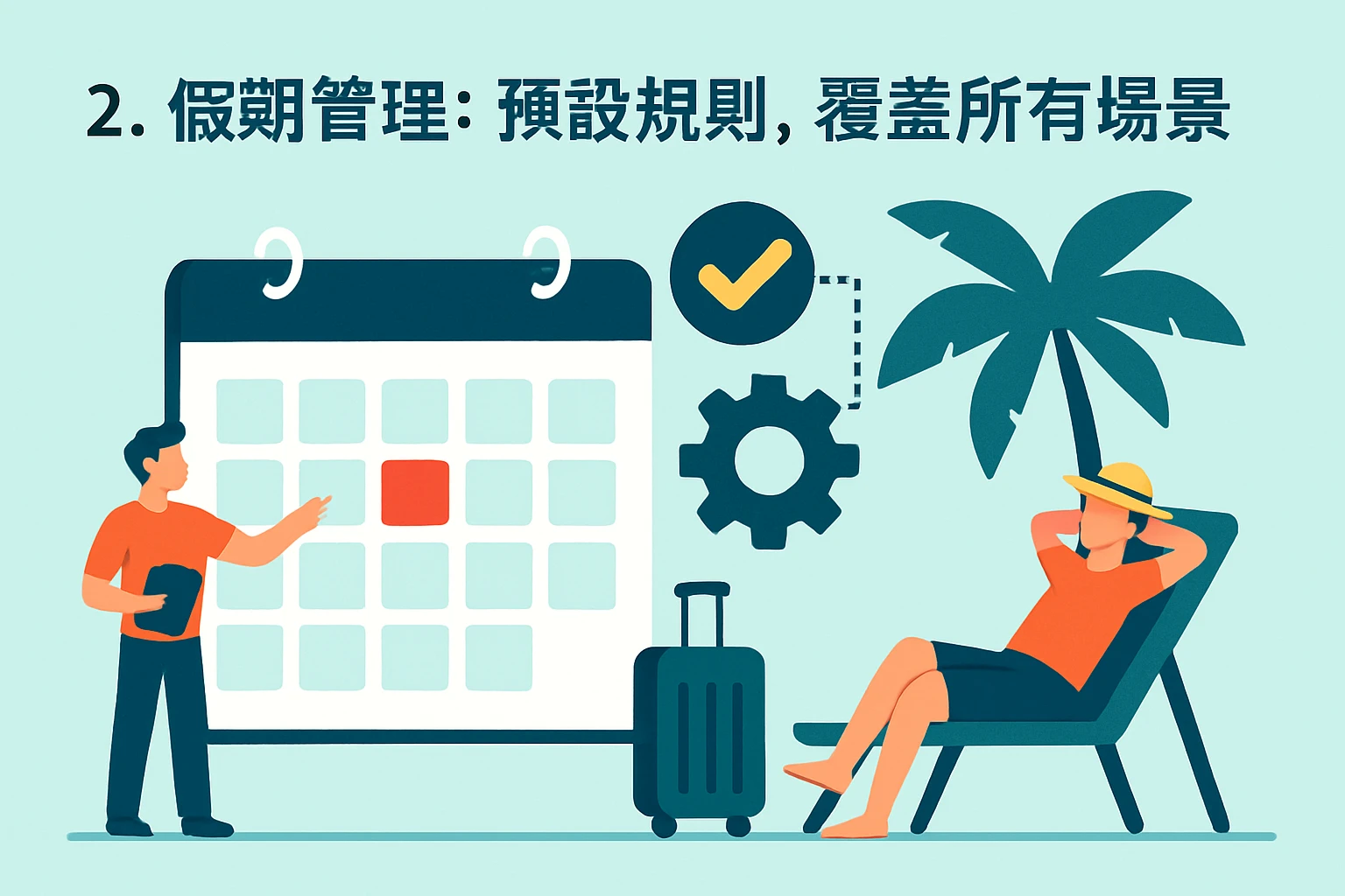 2. 假期管理：预设规则，覆盖所有场景