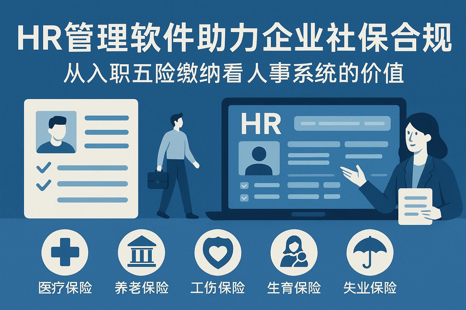 HR管理软件助力企业社保合规：从入职五险缴纳看人事系统的价值
