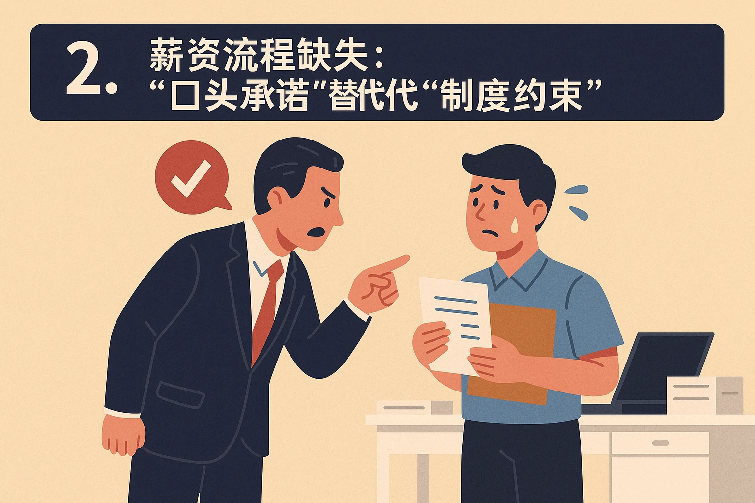 2. 薪资流程缺失：“口头承诺”替代“制度约束”