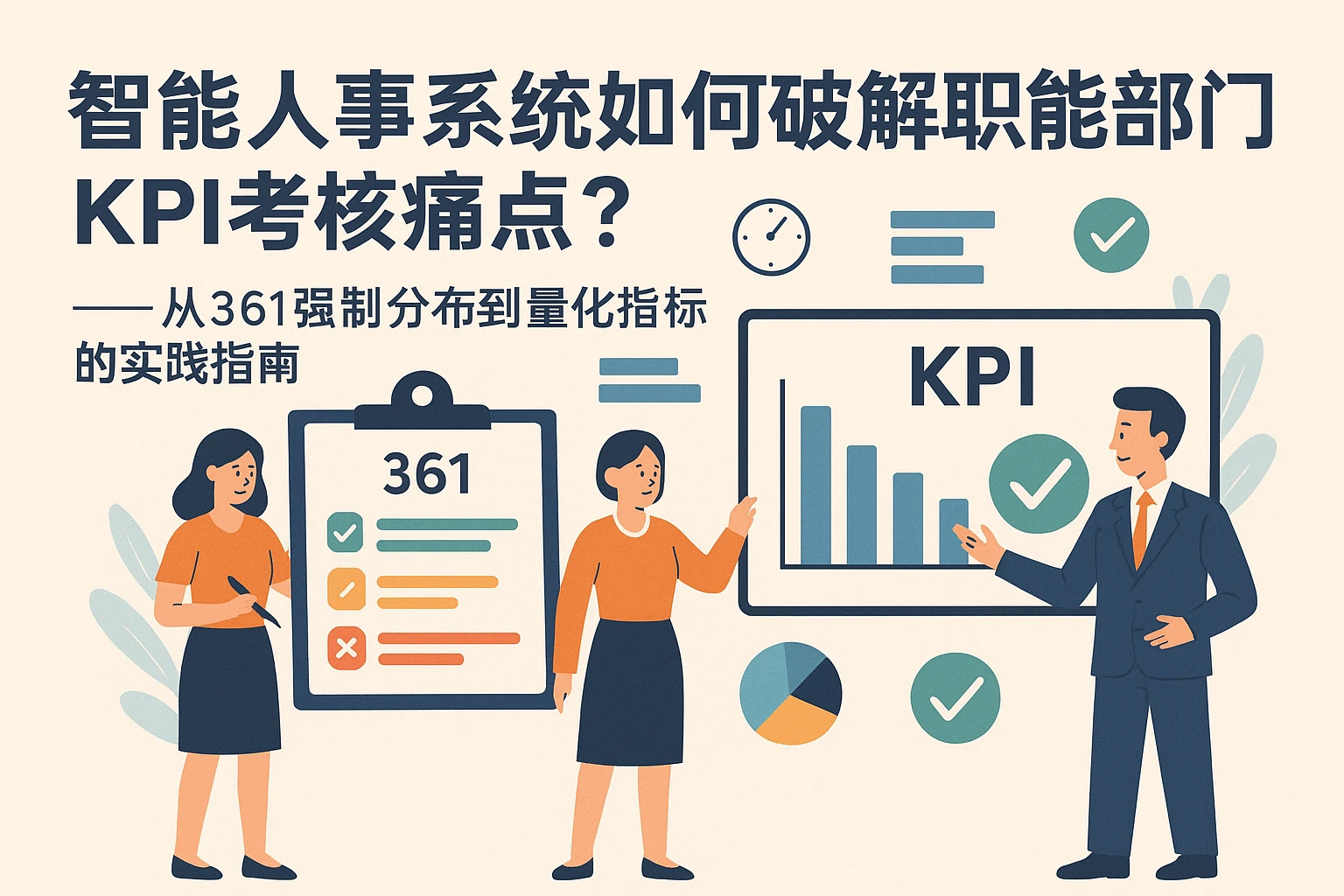 智能人事系统如何破解职能部门KPI考核痛点？——从361强制分布到量化指标的实践指南