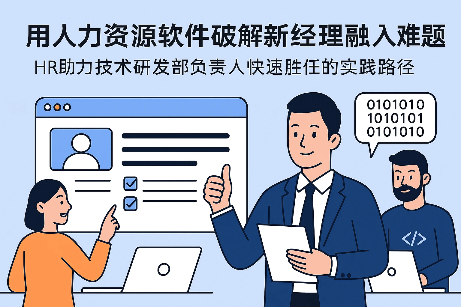 用人力资源软件破解新经理融入难题：HR助力技术研发部负责人快速胜任的实践路径