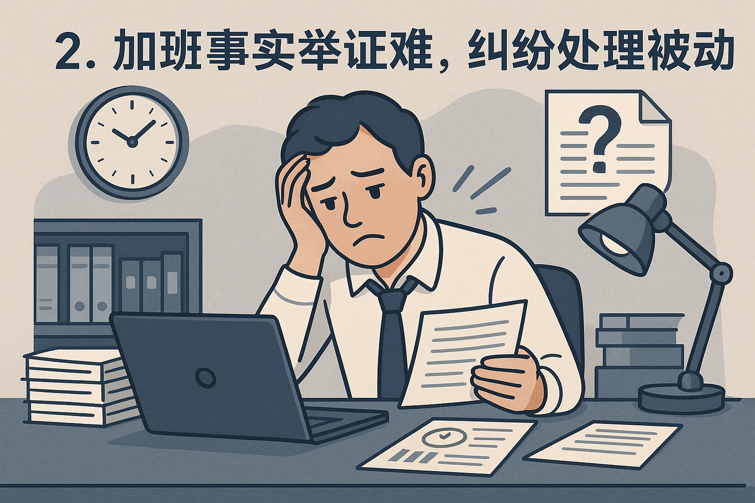 2. 加班事实举证难，纠纷处理被动