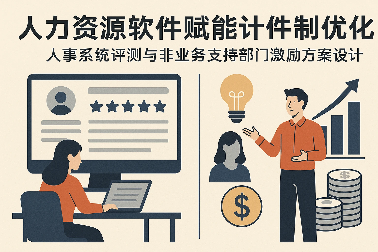 人力资源软件赋能计件制优化：人事系统评测与非业务支持部门激励方案设计
