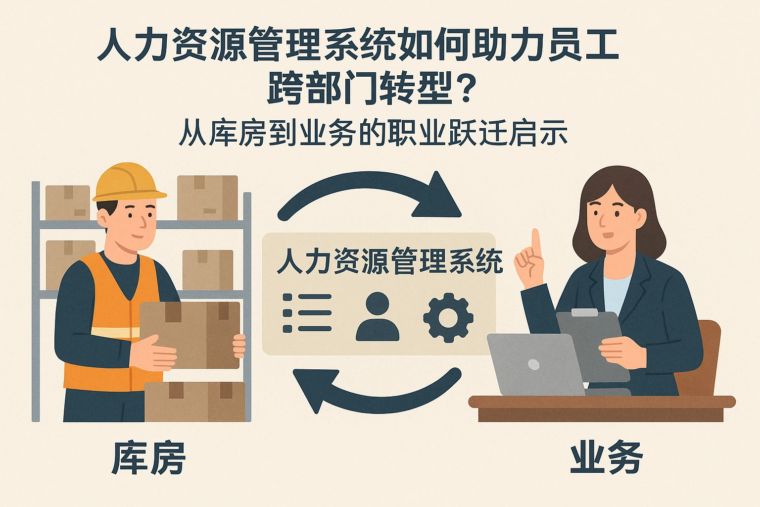 人力资源管理系统如何助力员工跨部门转型？从库房到业务的职业跃迁启示