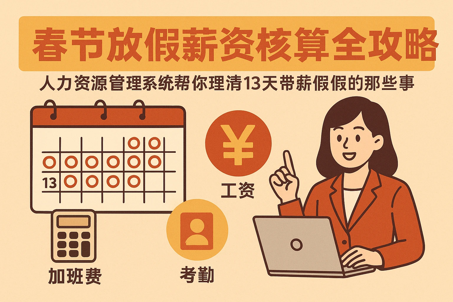 春节放假薪资核算全攻略：人力资源管理系统帮你理清13天带薪假的那些事