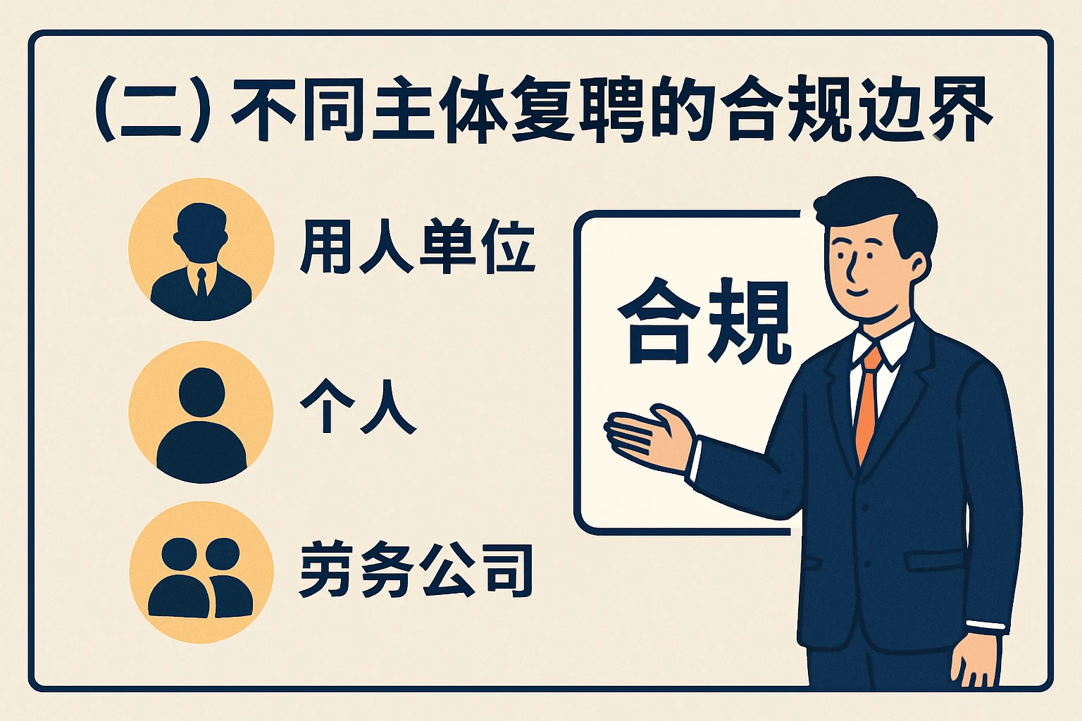 （二）不同主体复聘的合规边界