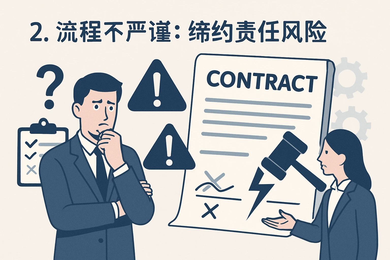 2. 流程不严谨：缔约责任风险