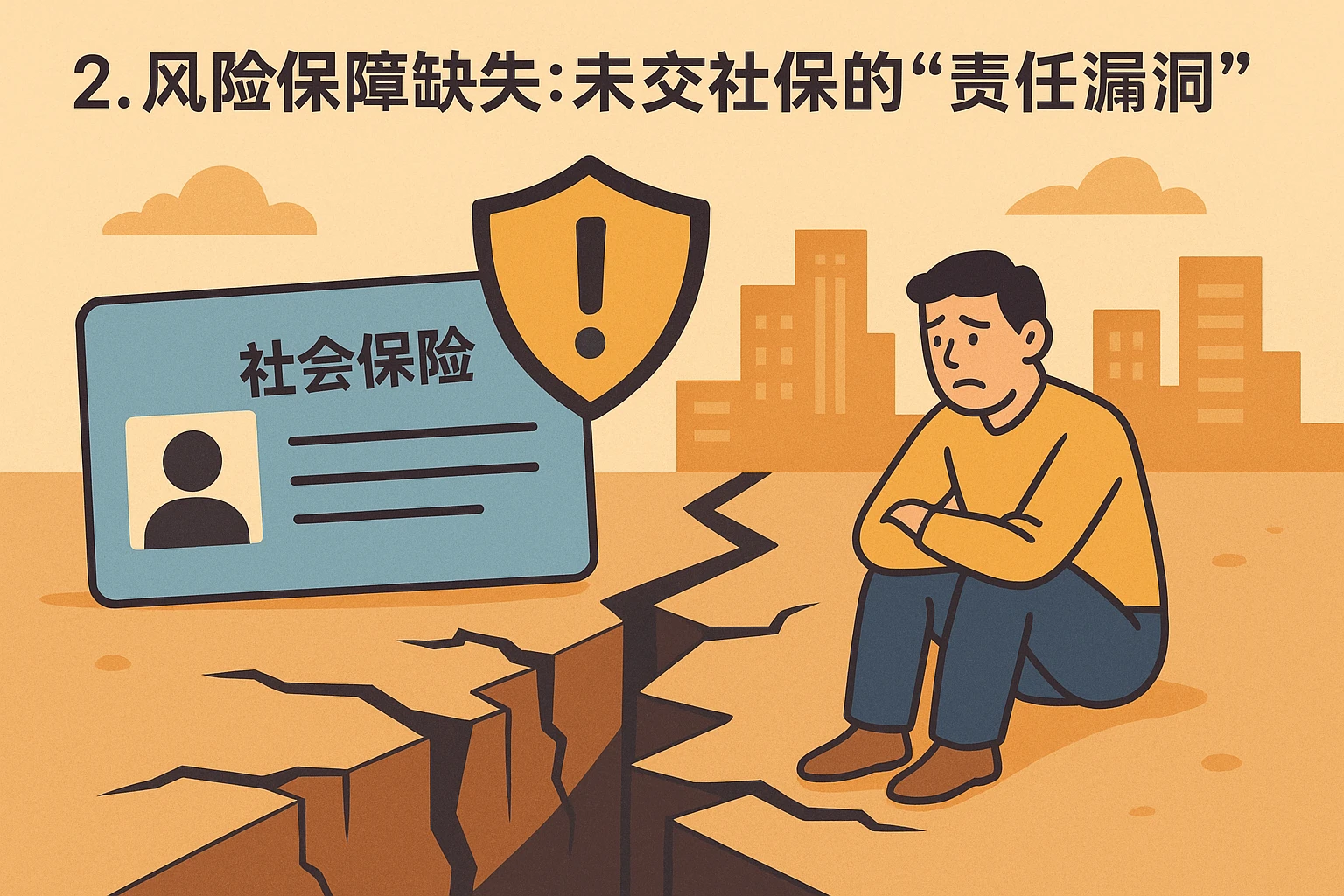 2. 风险保障缺失：未交社保的“责任漏洞”