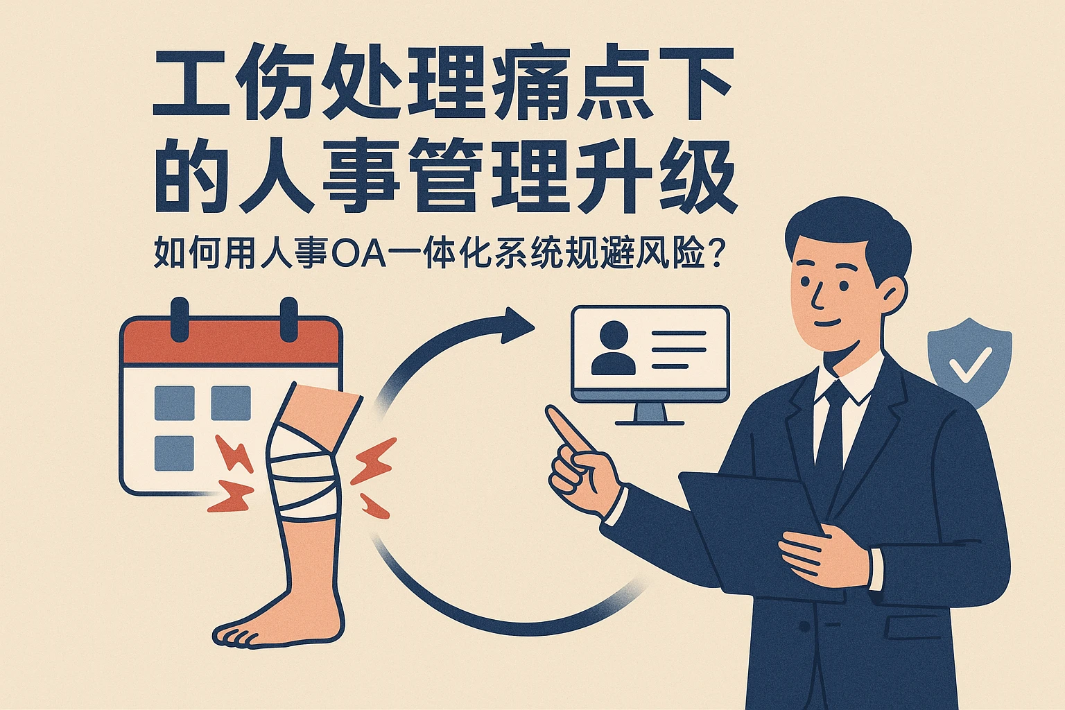 工伤处理痛点下的人事管理升级：如何用人事OA一体化系统规避风险？