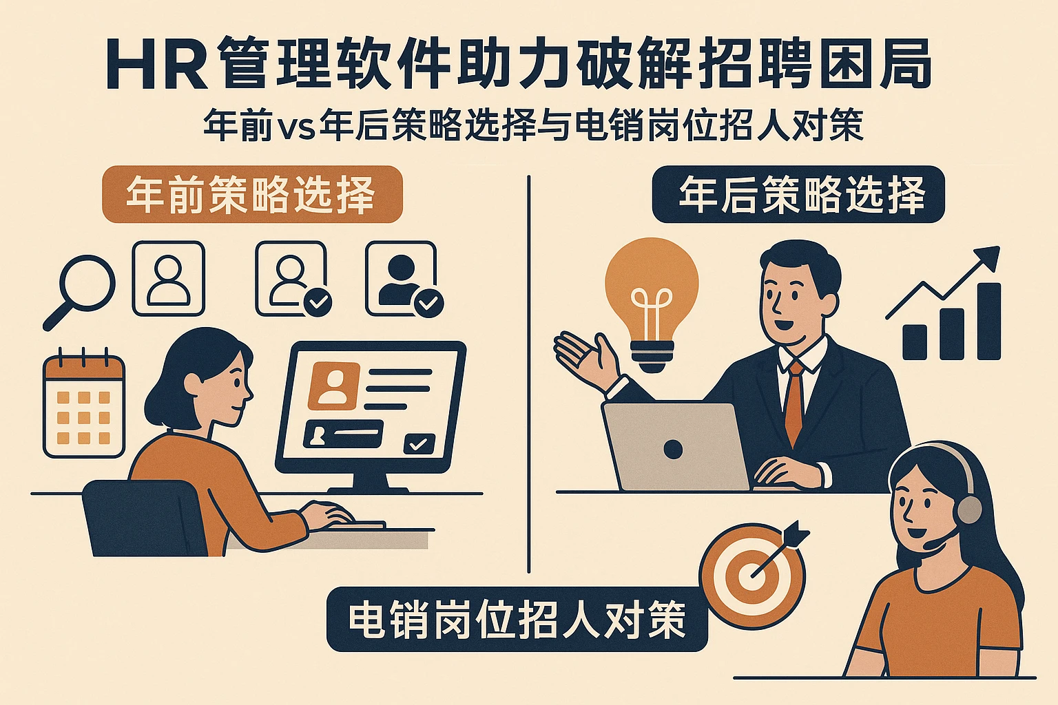 HR管理软件助力破解招聘困局：年前vs年后策略选择与电销岗位招人对策