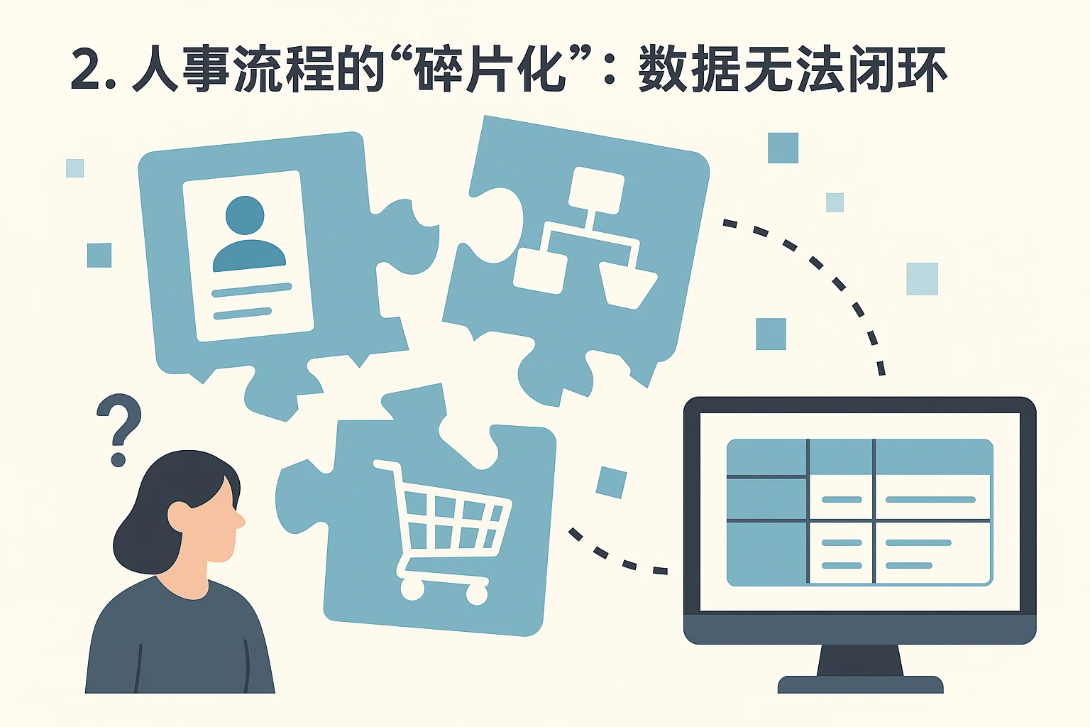 2. 人事流程的“碎片化”：数据无法闭环