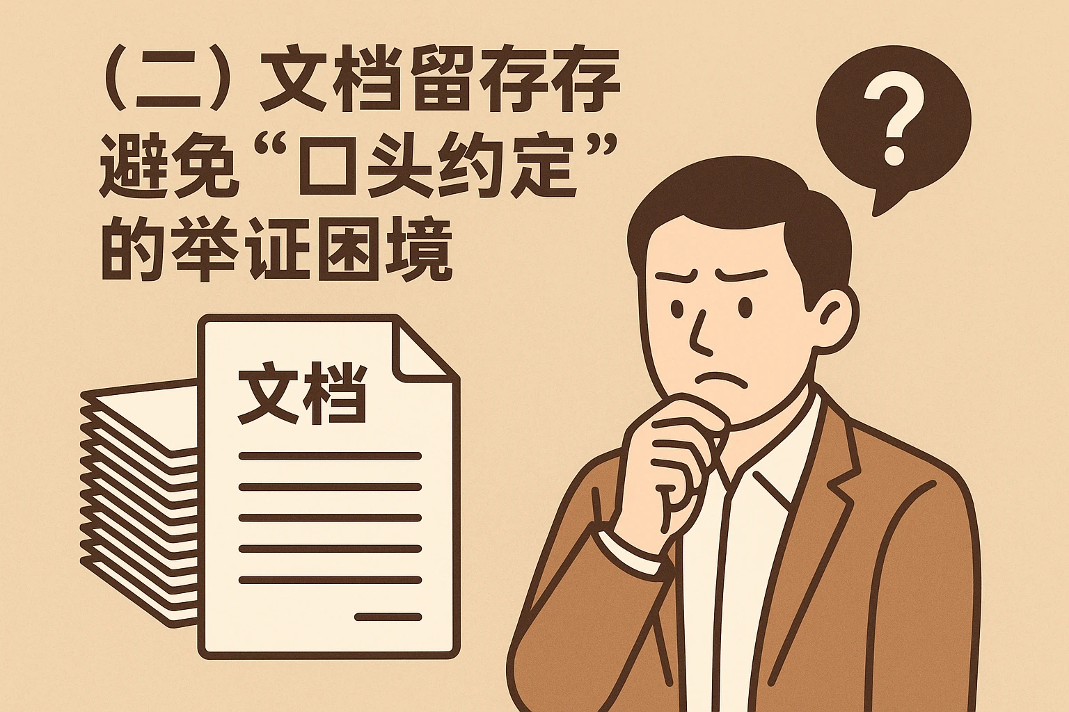 （二）文档留存：避免“口头约定”的举证困境