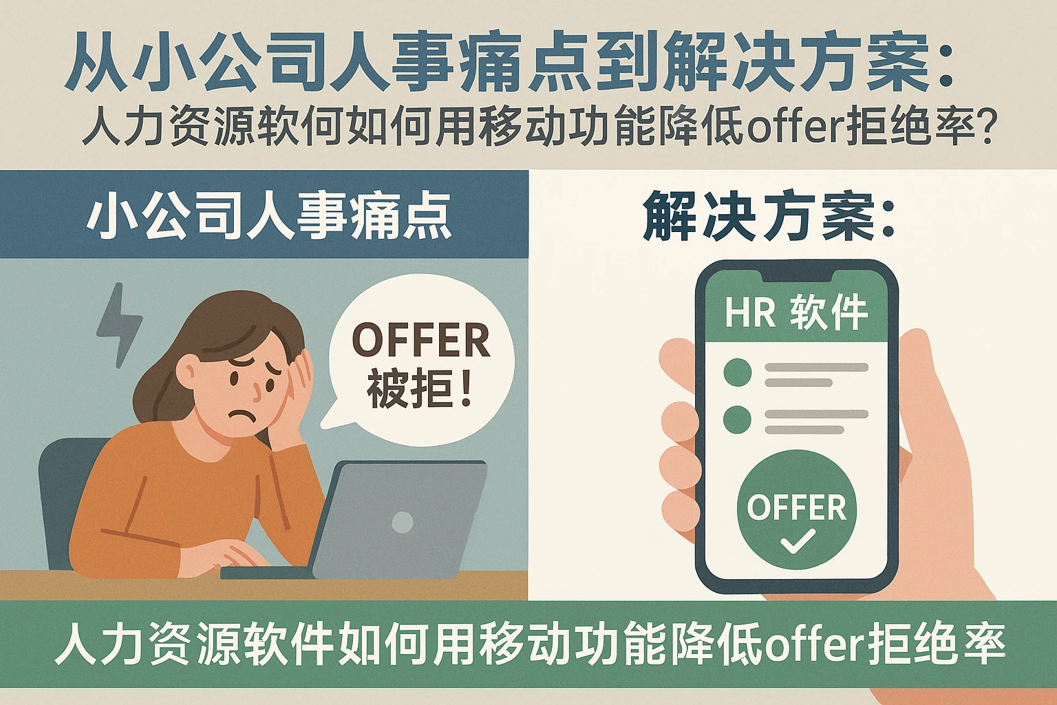 从小公司人事痛点到解决方案：人力资源软件如何用移动功能降低offer拒绝率？