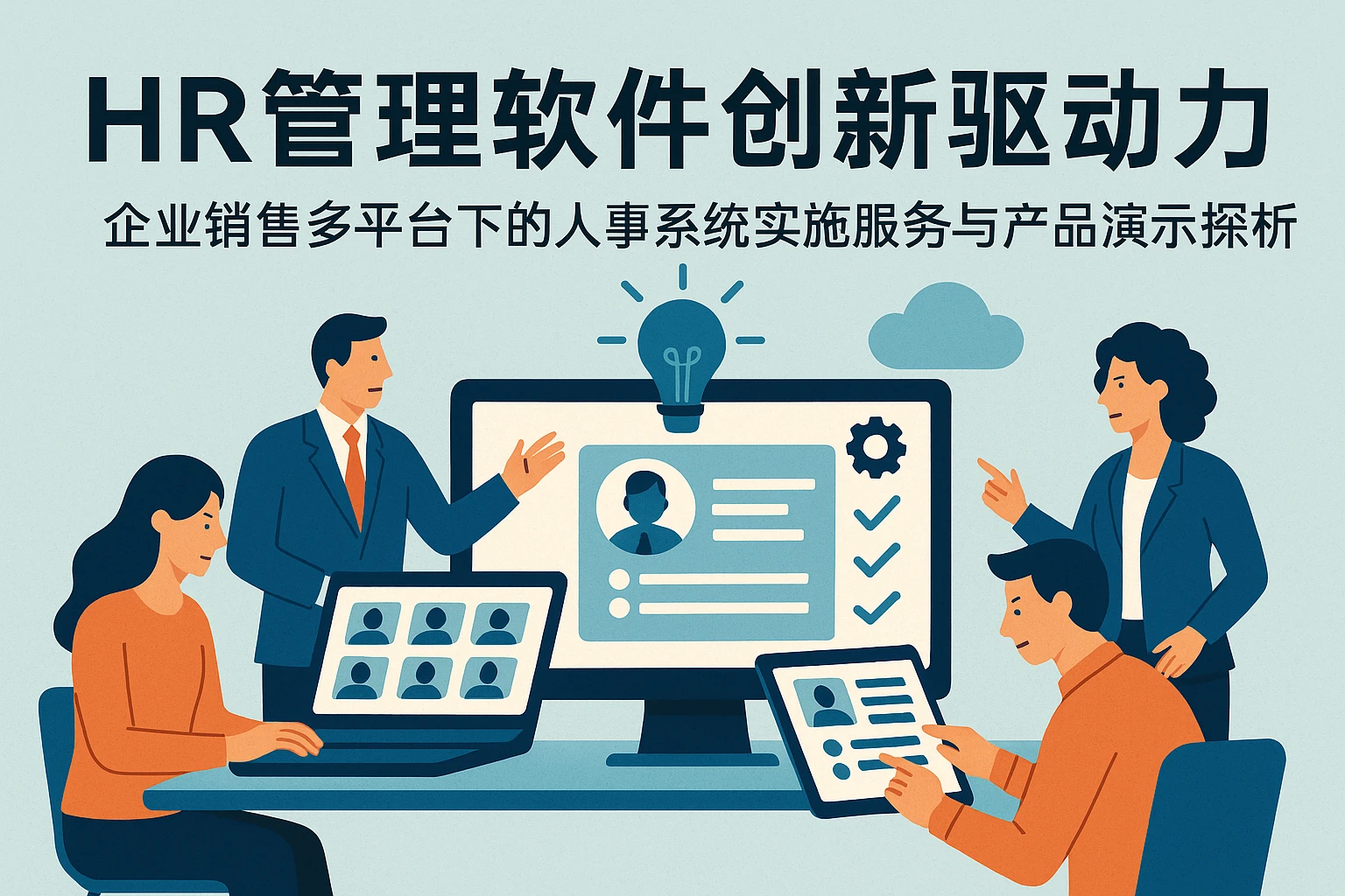 HR管理软件创新驱动力：企业销售多平台下的人事系统实施服务与产品演示探析