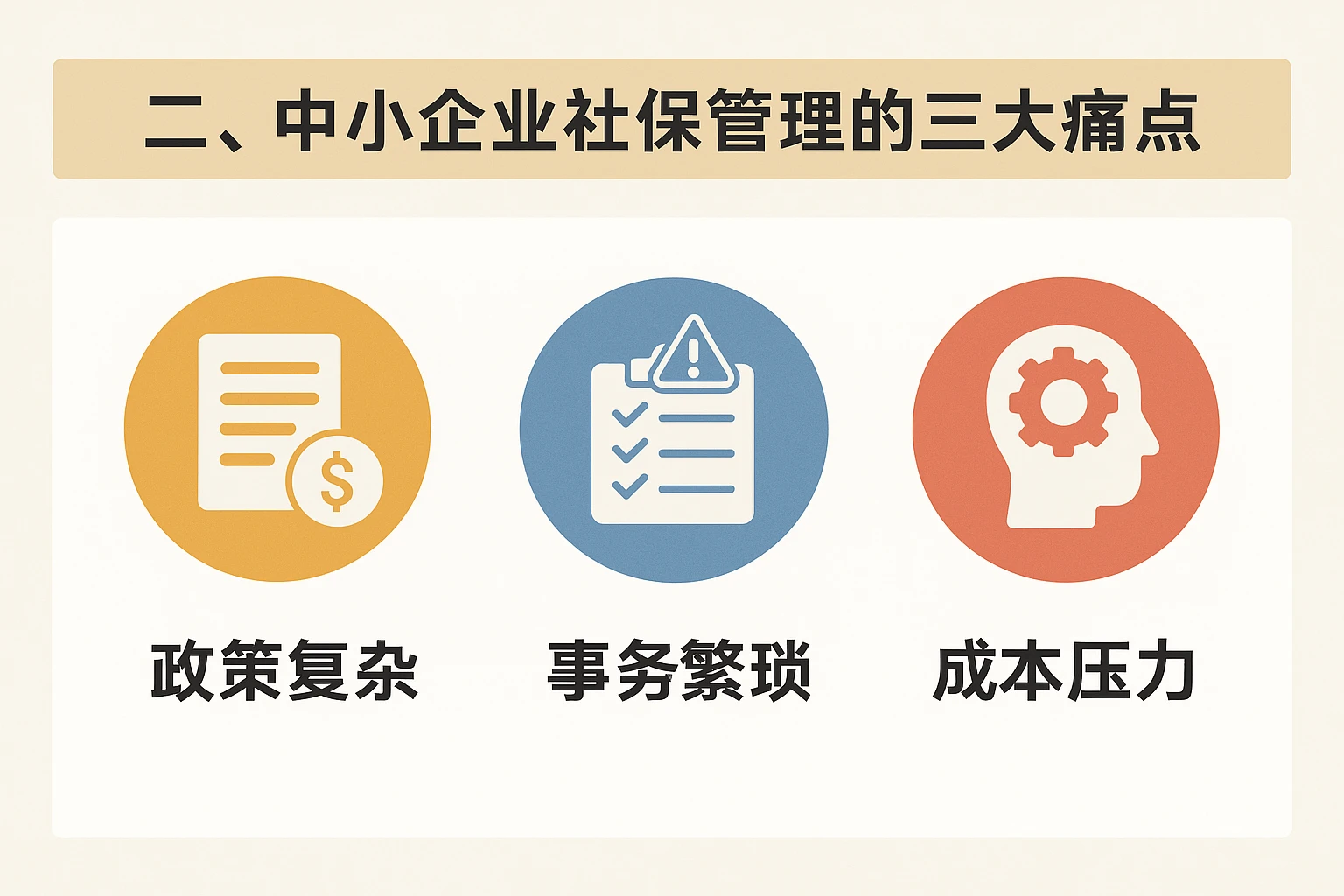 二、中小企业社保管理的三大痛点
