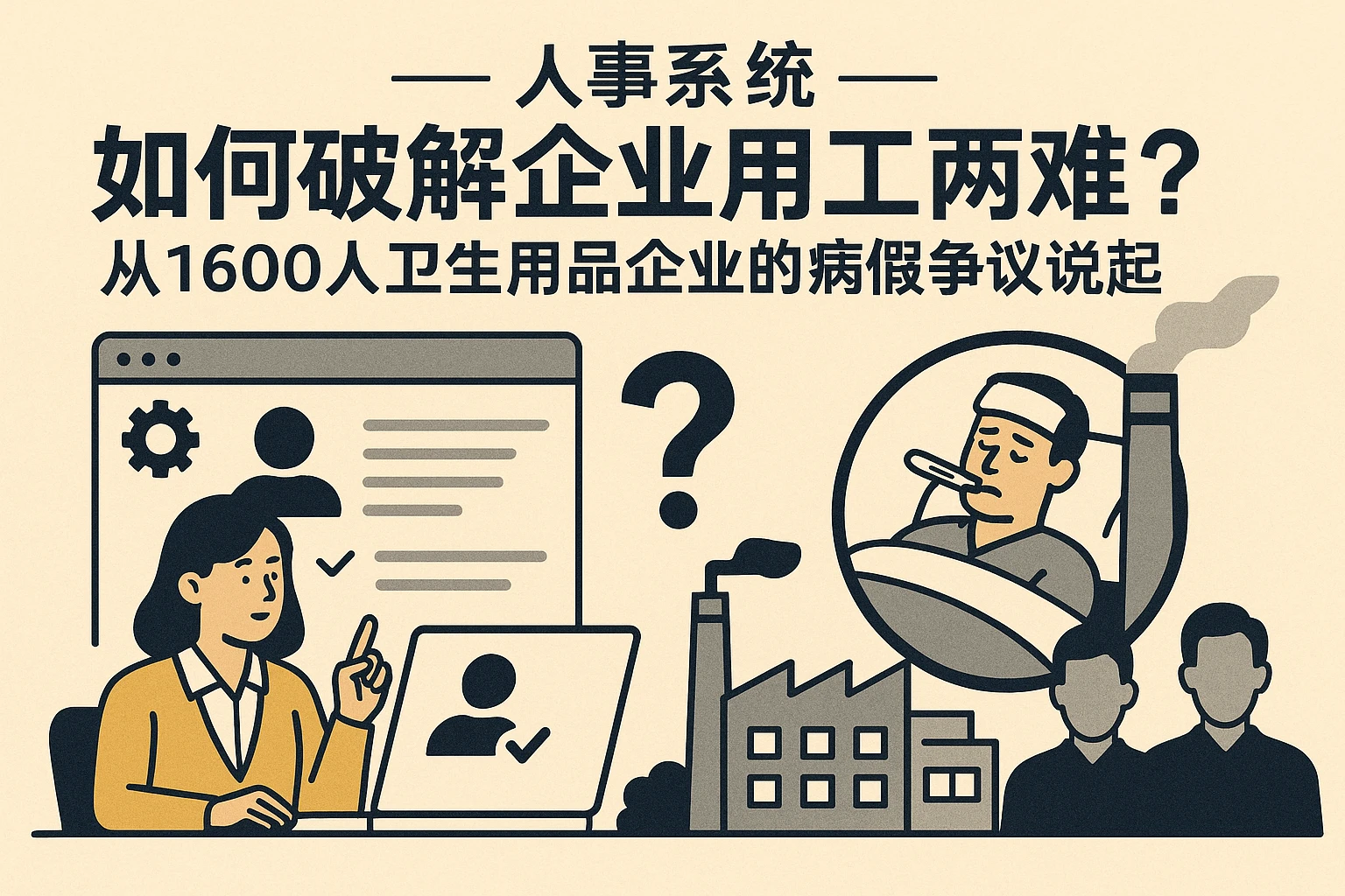 人事系统如何破解企业用工两难？从1600人卫生用品企业的病假争议说起