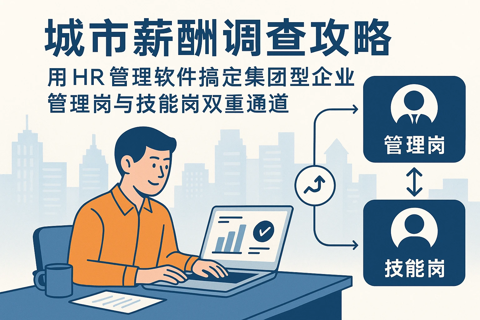 城市薪酬调查攻略：用HR管理软件搞定集团型企业管理岗与技能岗双重通道