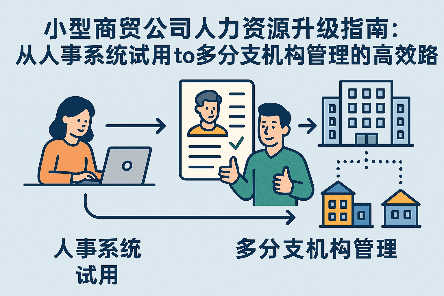 小型商贸公司人力资源升级指南：从人事系统试用 to 多分支机构管理的高效路径