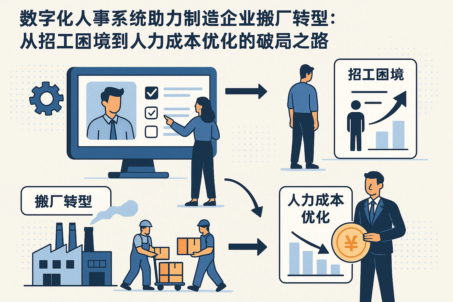 数字化人事系统助力制造企业搬厂转型：从招工困境到人力成本优化的破局之路