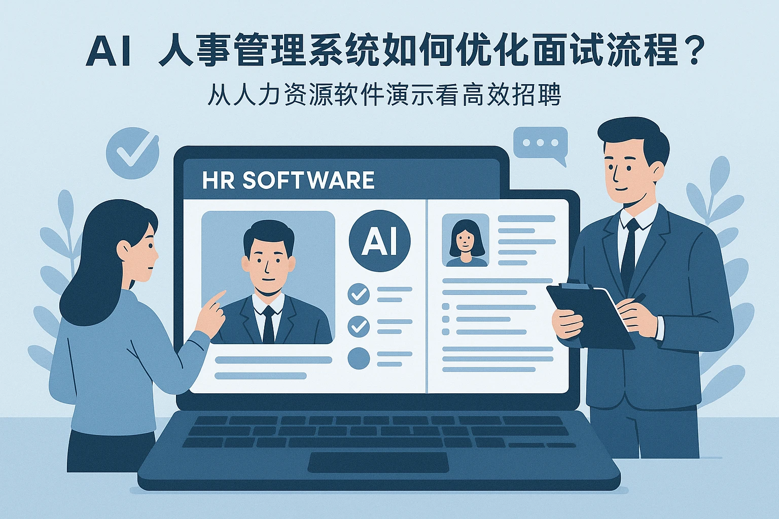 AI人事管理系统如何优化面试流程？从人力资源软件演示看高效招聘