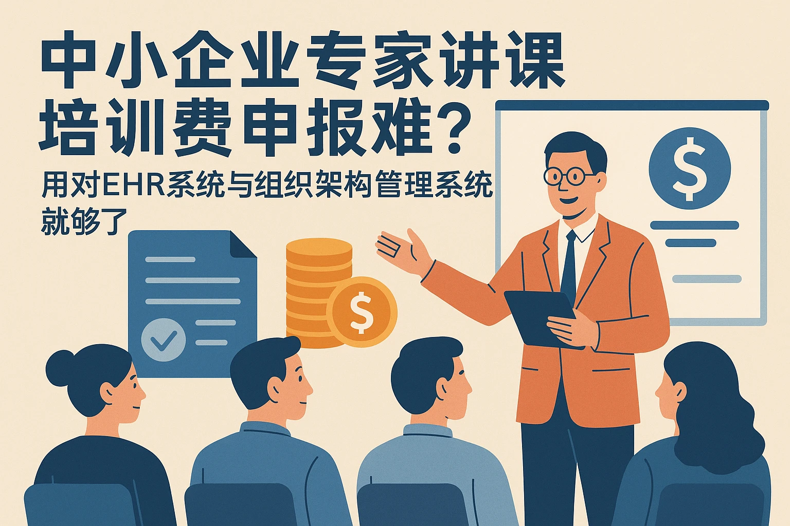 中小企业专家讲课培训费申报难？用对EHR系统与组织架构管理系统就够了